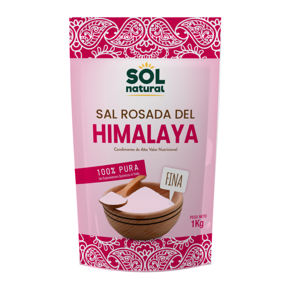 Różowa sól himalajska drobnoziarnista, Sol Natural 1 kg