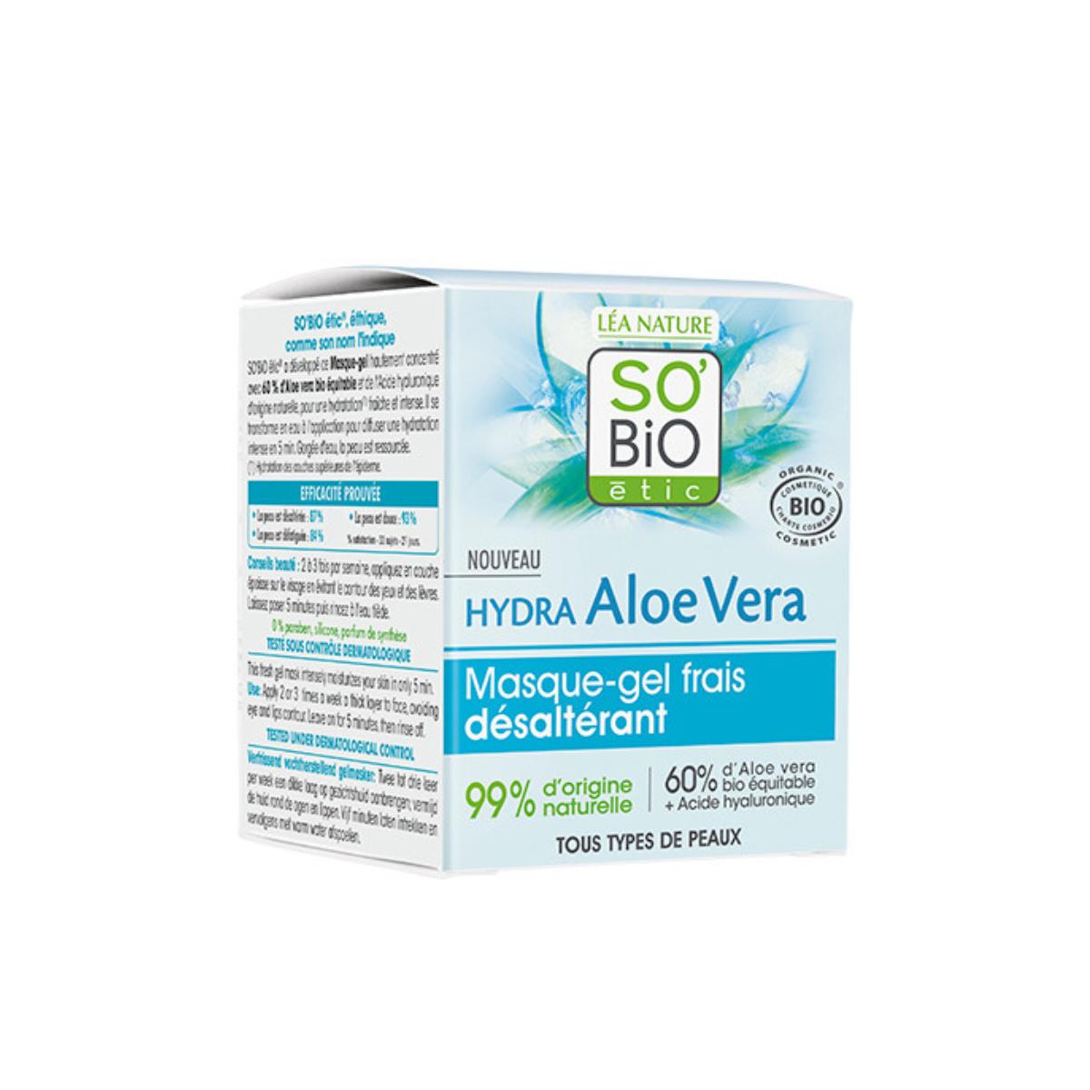 Mascarilla gel hidratante aloe vera So'Bio étic 50 ml