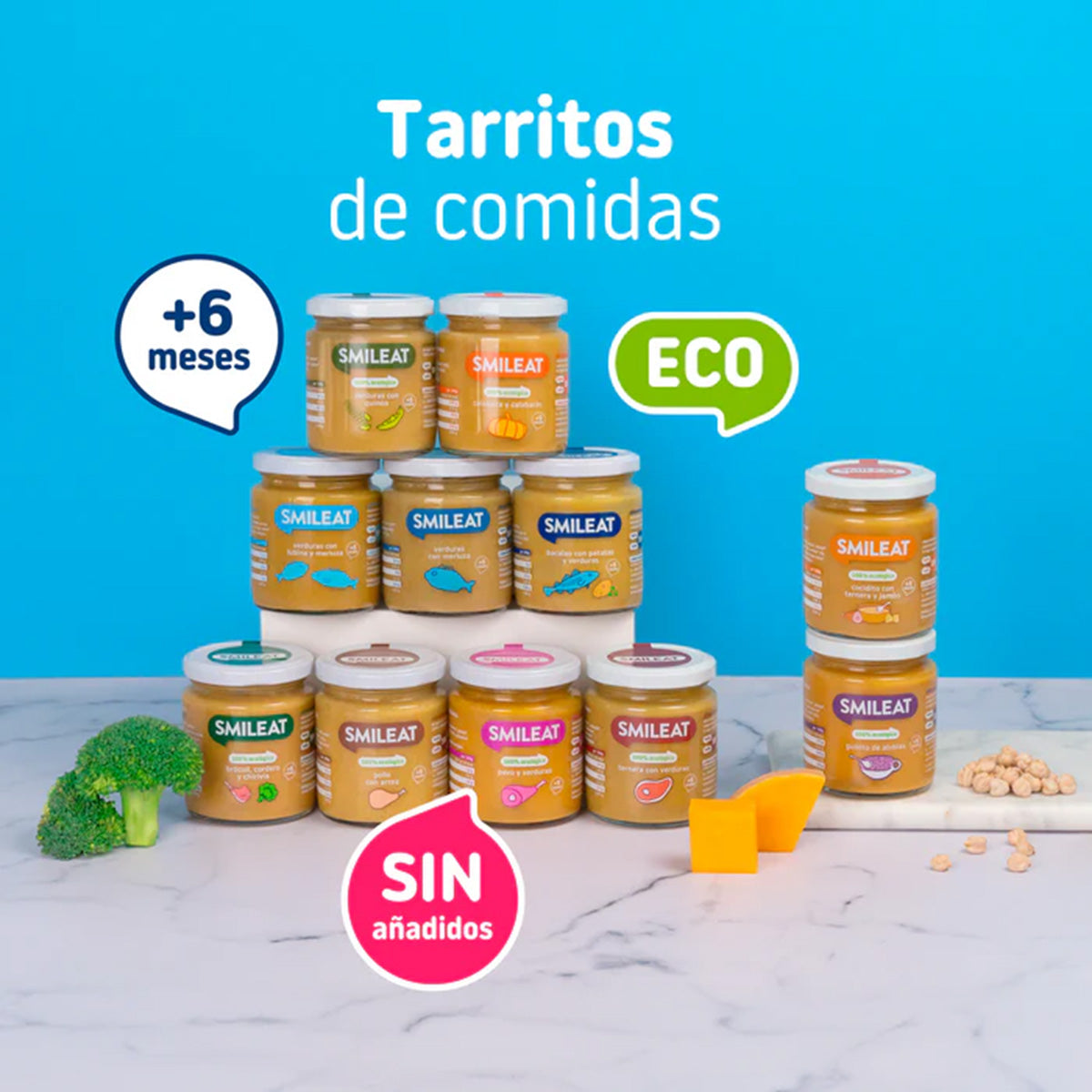 Pack 12x Tarrito BIO ternera y verduras +6 meses Smileat 230g