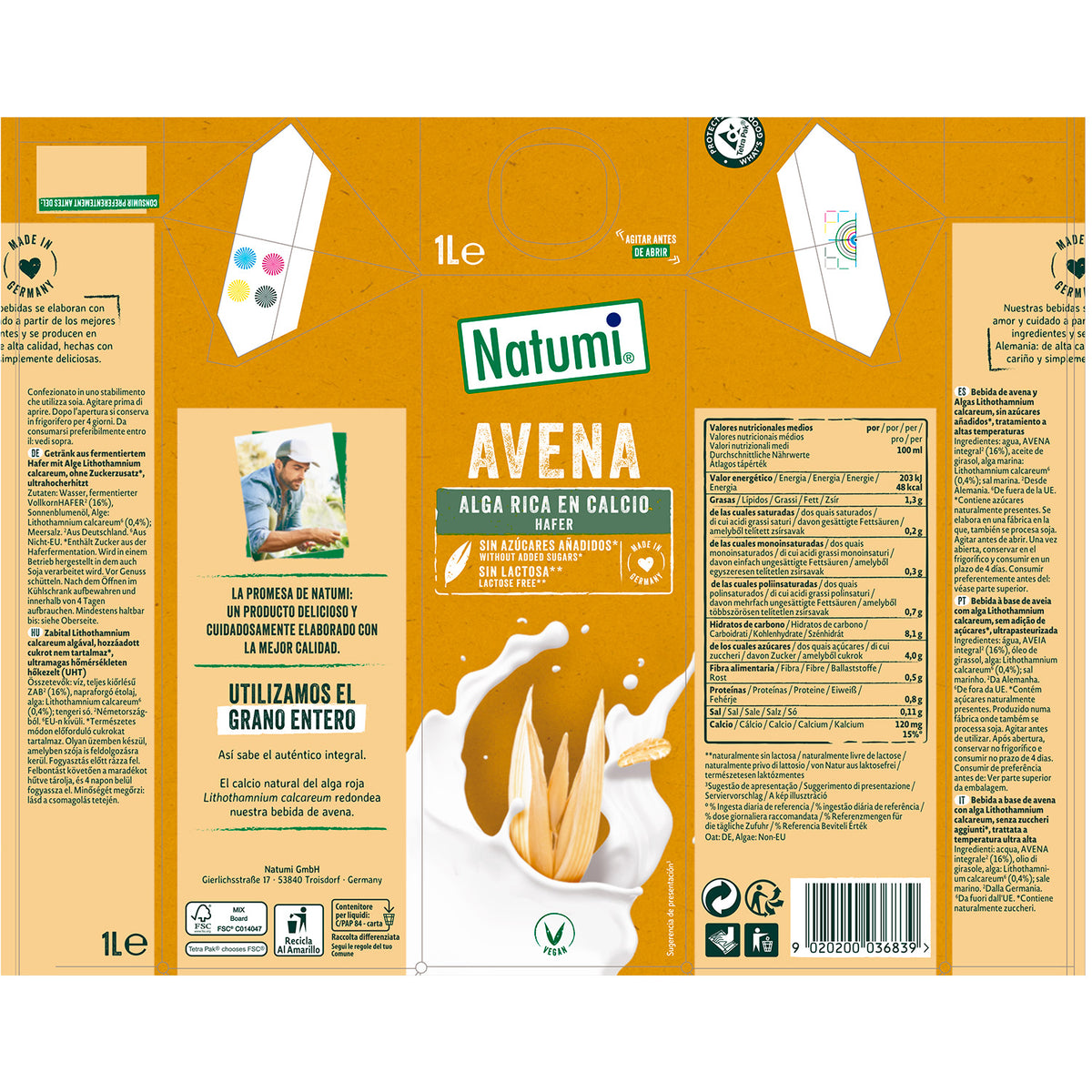 Napój owsiany z algami BIO Natumi 1 l