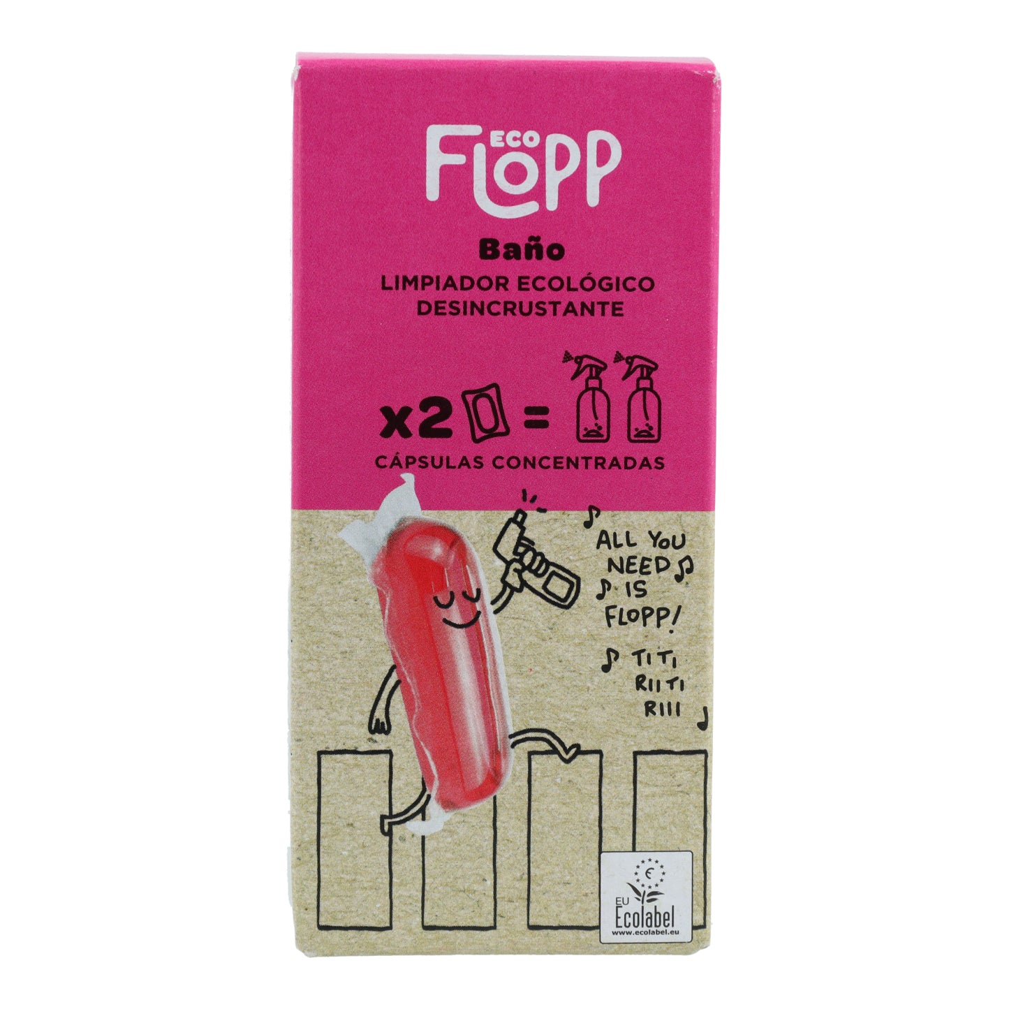 Środek czyszczący do łazienek rozpuszczalny w wodzie Flopp  Refill 2 kapsułki