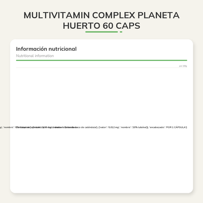 Información nutricional