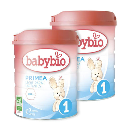 Pack 2x Leche de Iniciación Primea 1 (0 a 6 meses) Ecológica Babybio 800 g