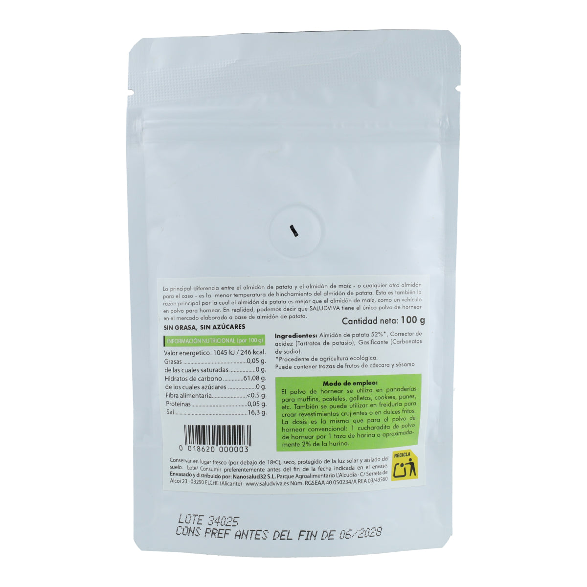 Proszek do pieczenia Premium Salud Viva 100 g