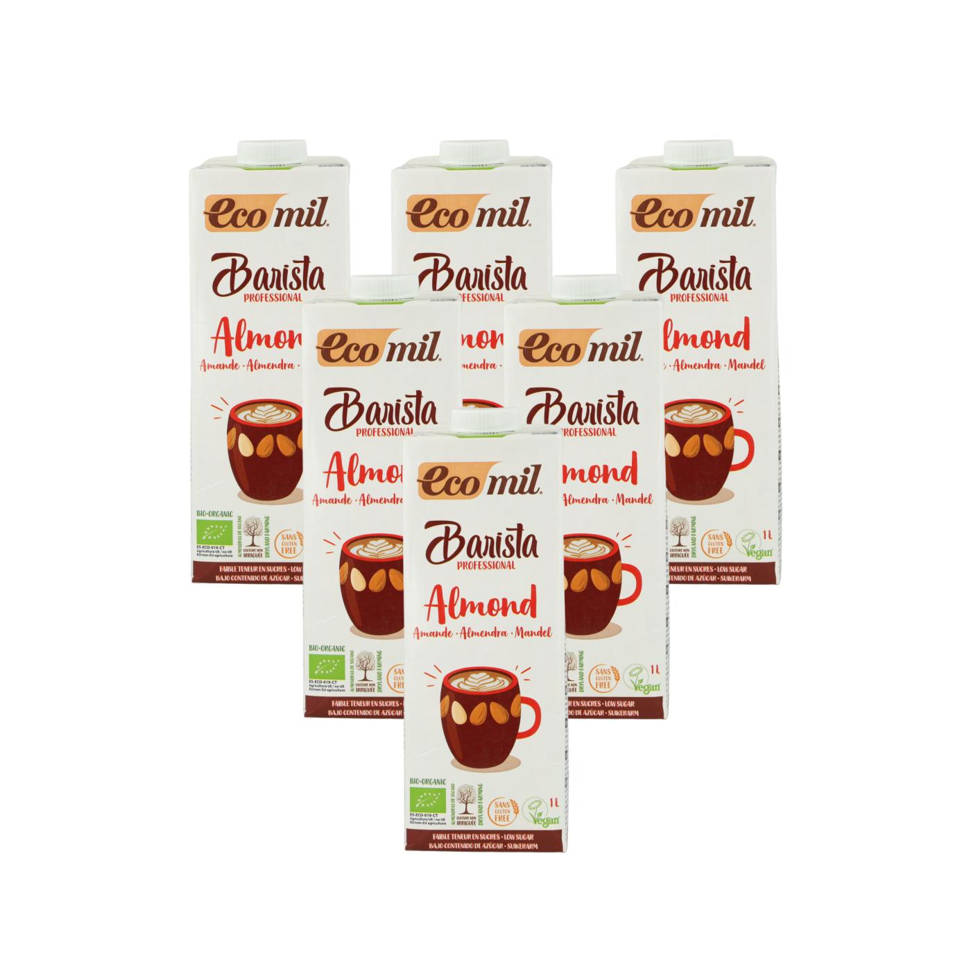 Pack 6 uds Bebida vegetal de Almendra Barista BIO EcoMil 1 L
