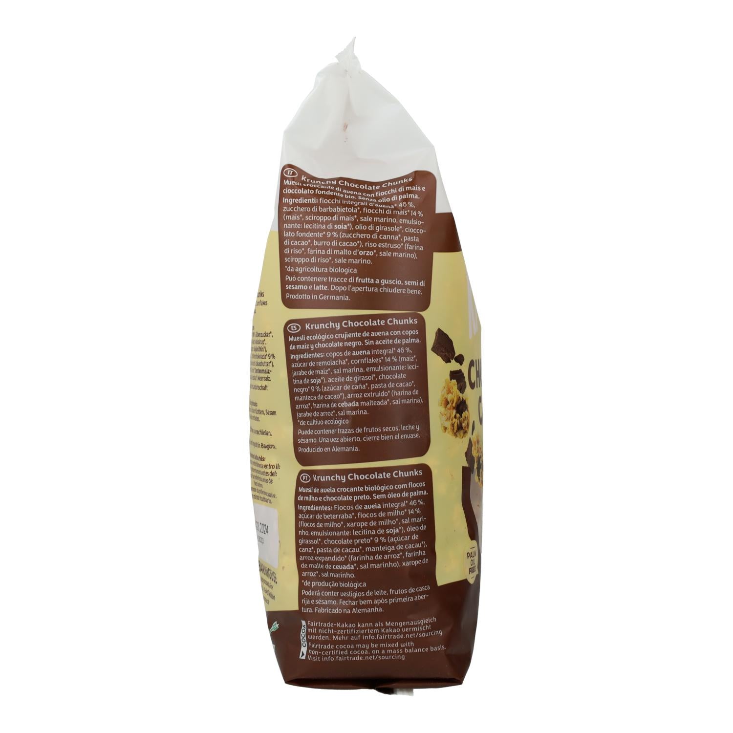 Muesli krunchy chocolate chunks BIO Barnhouse 500g