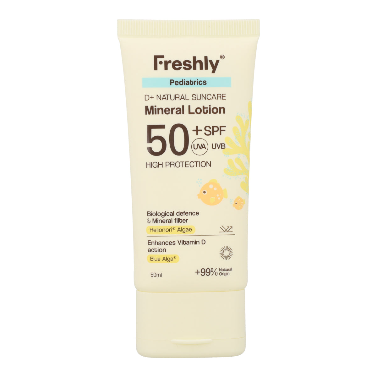 Pediatrics D+ Natural Suncare Mineral Lotion SPF50 Freshly Cosmetics 50 ml