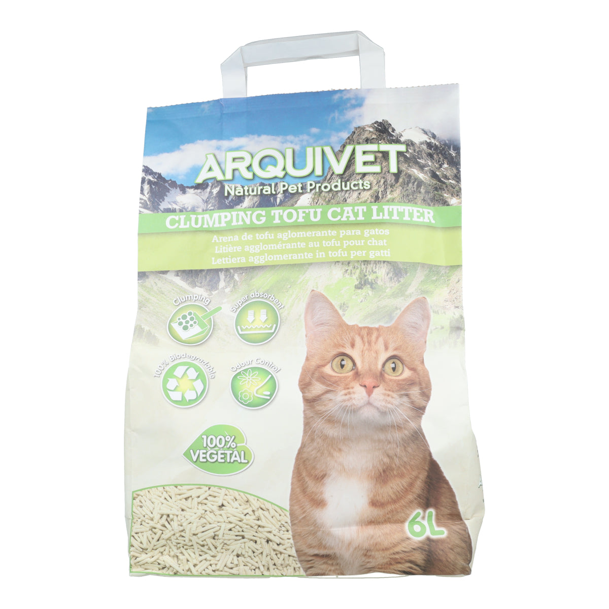 Tofu Cat Litter Arquivet 6 l Biodegradowalny aglomerujący żwirek sojowy