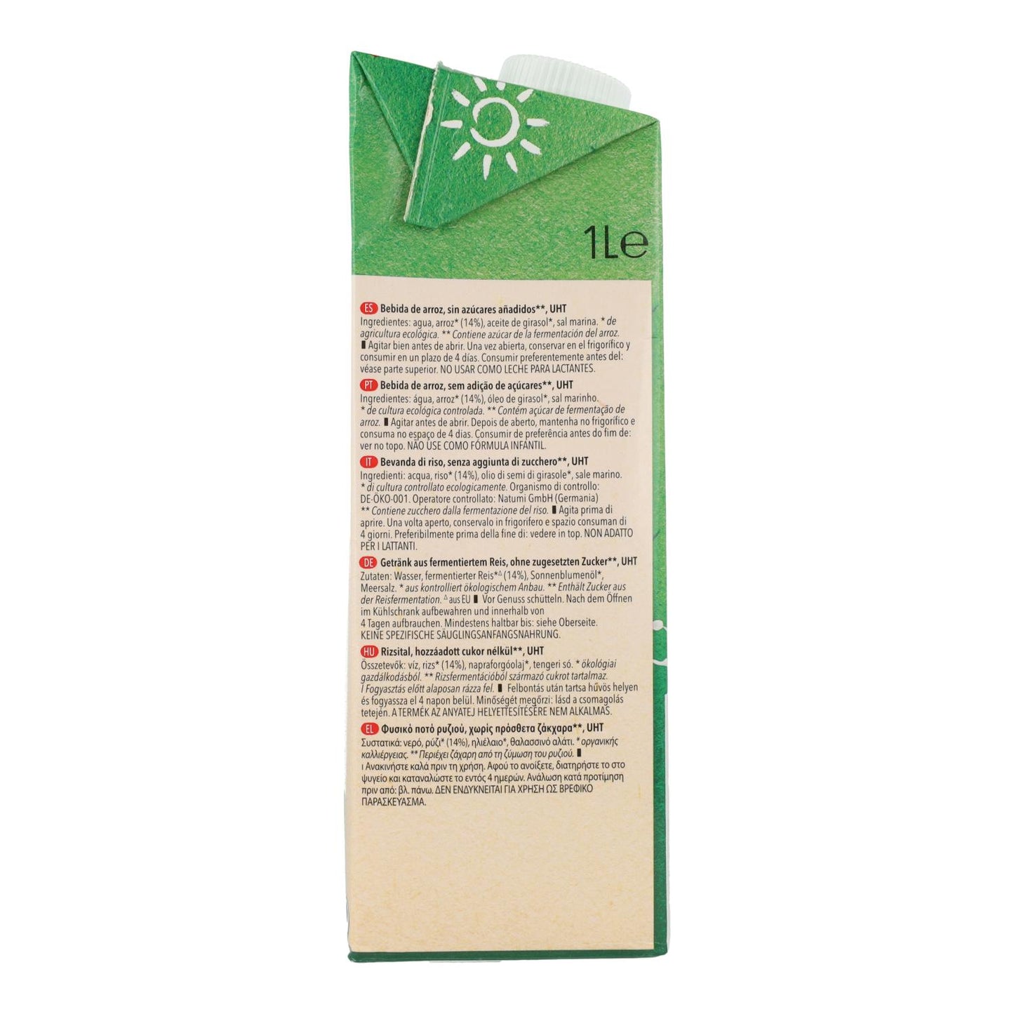 Bebida de Arroz BIO Natumi 1 L