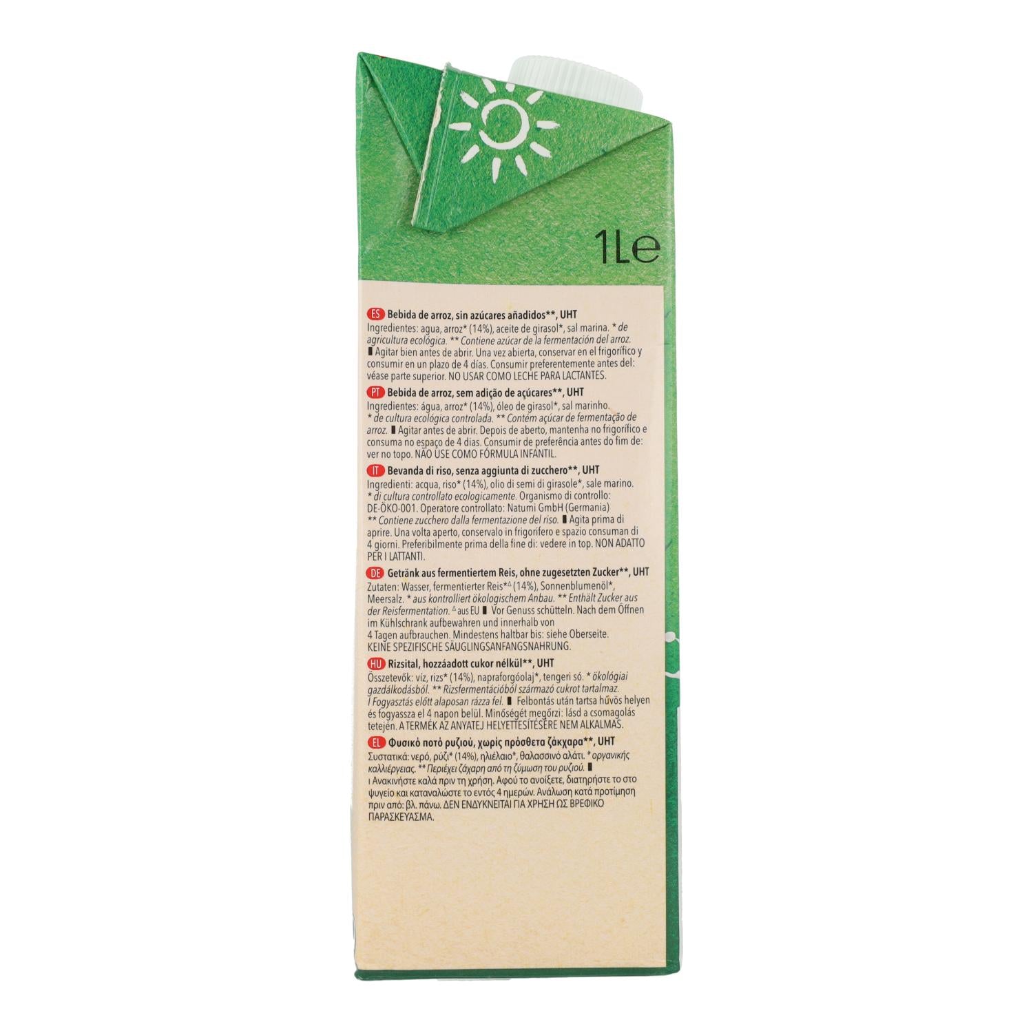 Pack 6 x Bebida de Arroz BIO Natumi 1 L