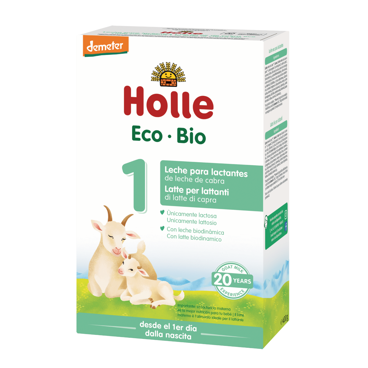 Mleko kozie dla niemowląt Formula 1 ekologiczne Demeter Holle 400 g