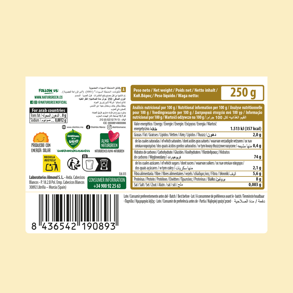 Płatki gryczane BIO bezglutenowe Naturgreen, 250 g