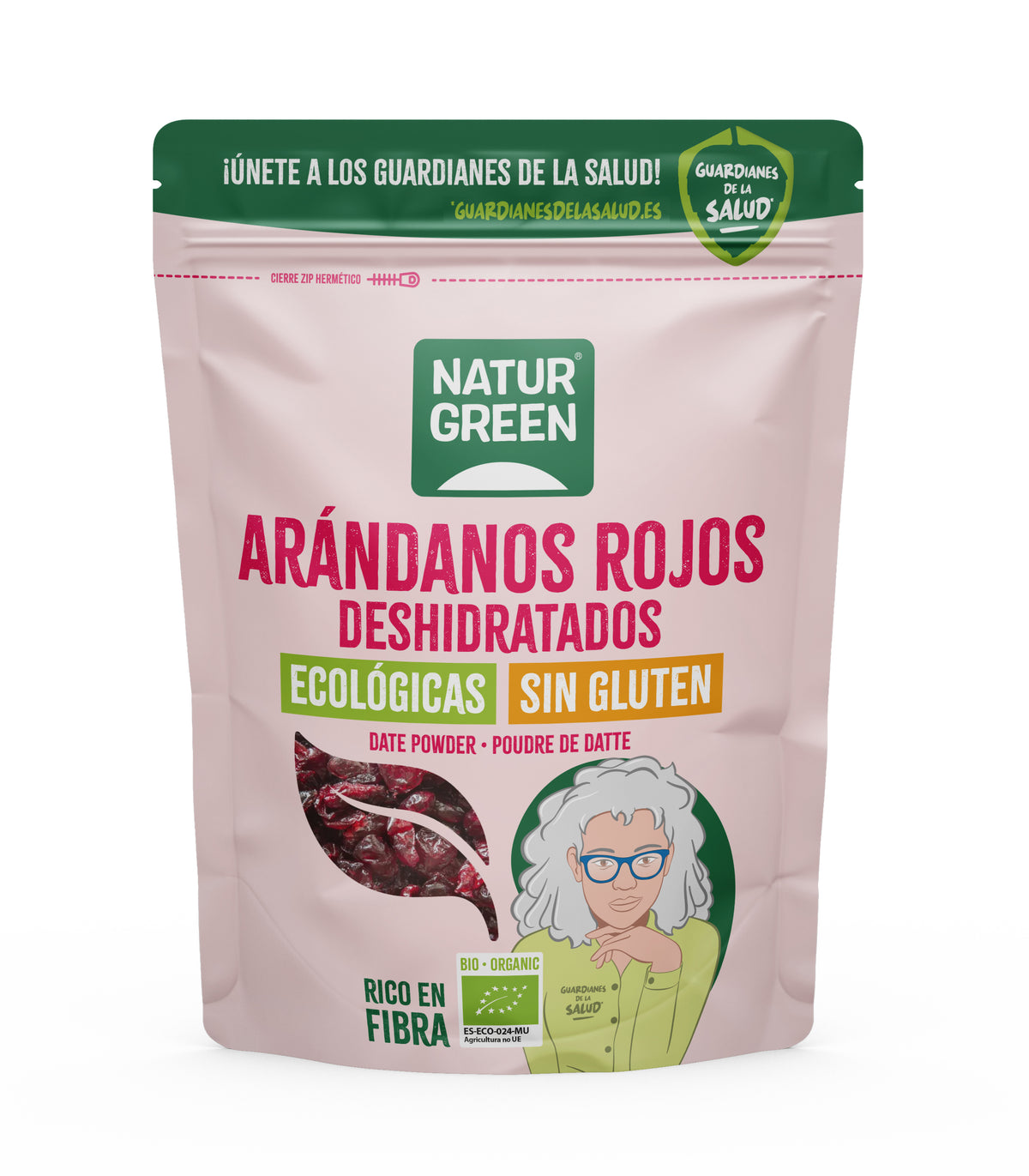 Suszone żurawiny ekologiczne Naturgreen 125 g