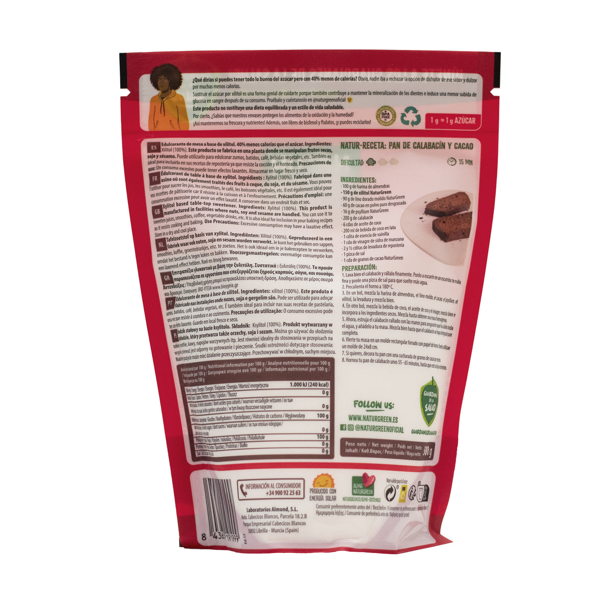 Ksylitol Cukier brzozowy Naturgreen 500 g