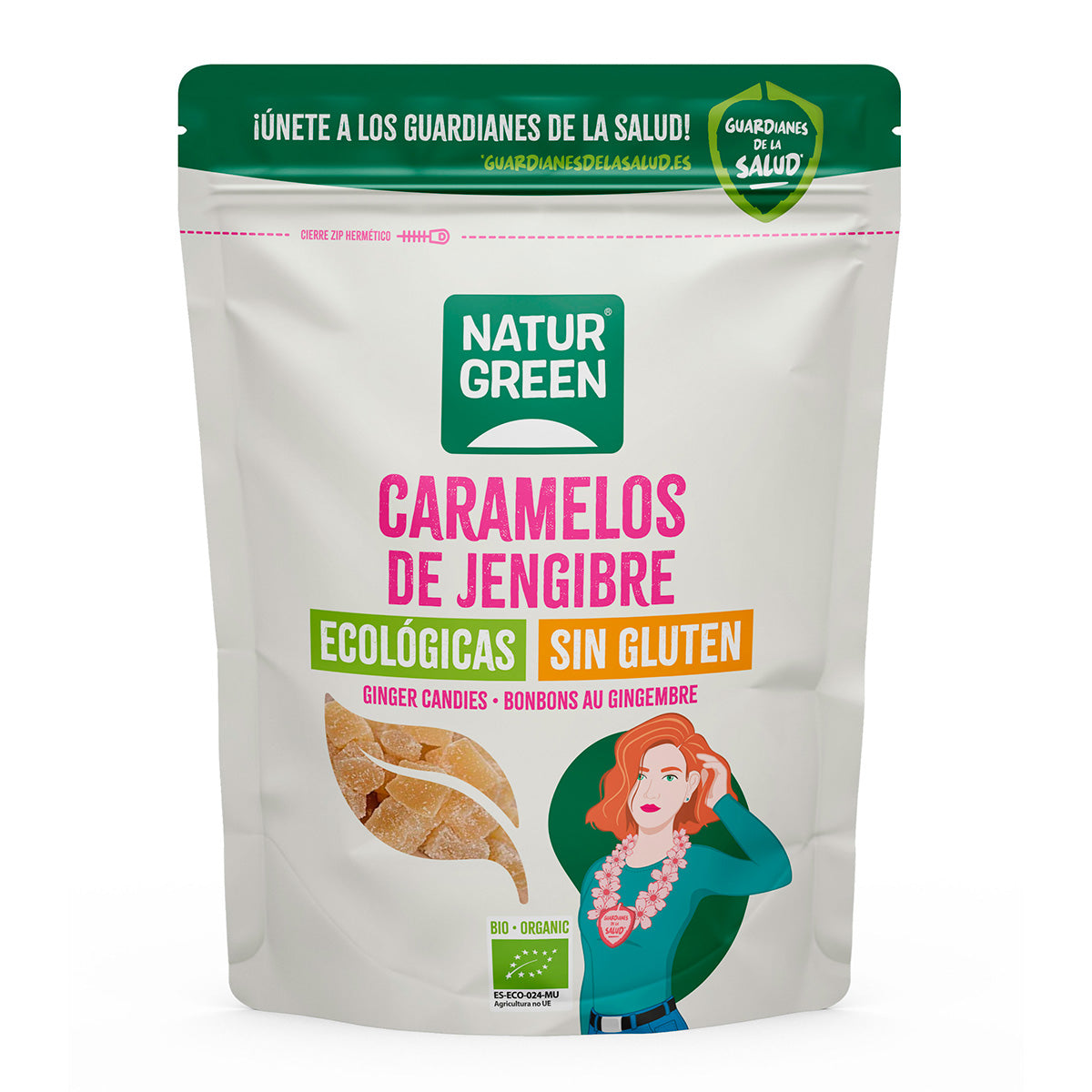 Cukierki imbirowe Naturgreen, 125 g