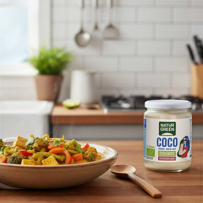 Dezynfekowany tłuszcz kokosowy BIO Naturgreen 430 ml