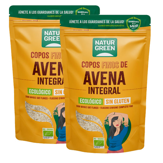 Opakowanie 2 szt. cienkich płatków owsianych bezglutenowych Bio NaturGreen Opakowanie 2 szt. po 1 kg