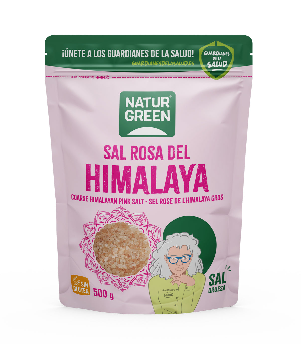 Różowa sól himalajska gruboziarnista Naturgreen 500 g