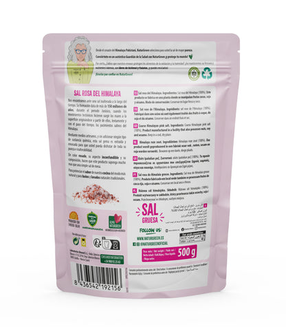 Różowa sól himalajska gruboziarnista Naturgreen 500 g