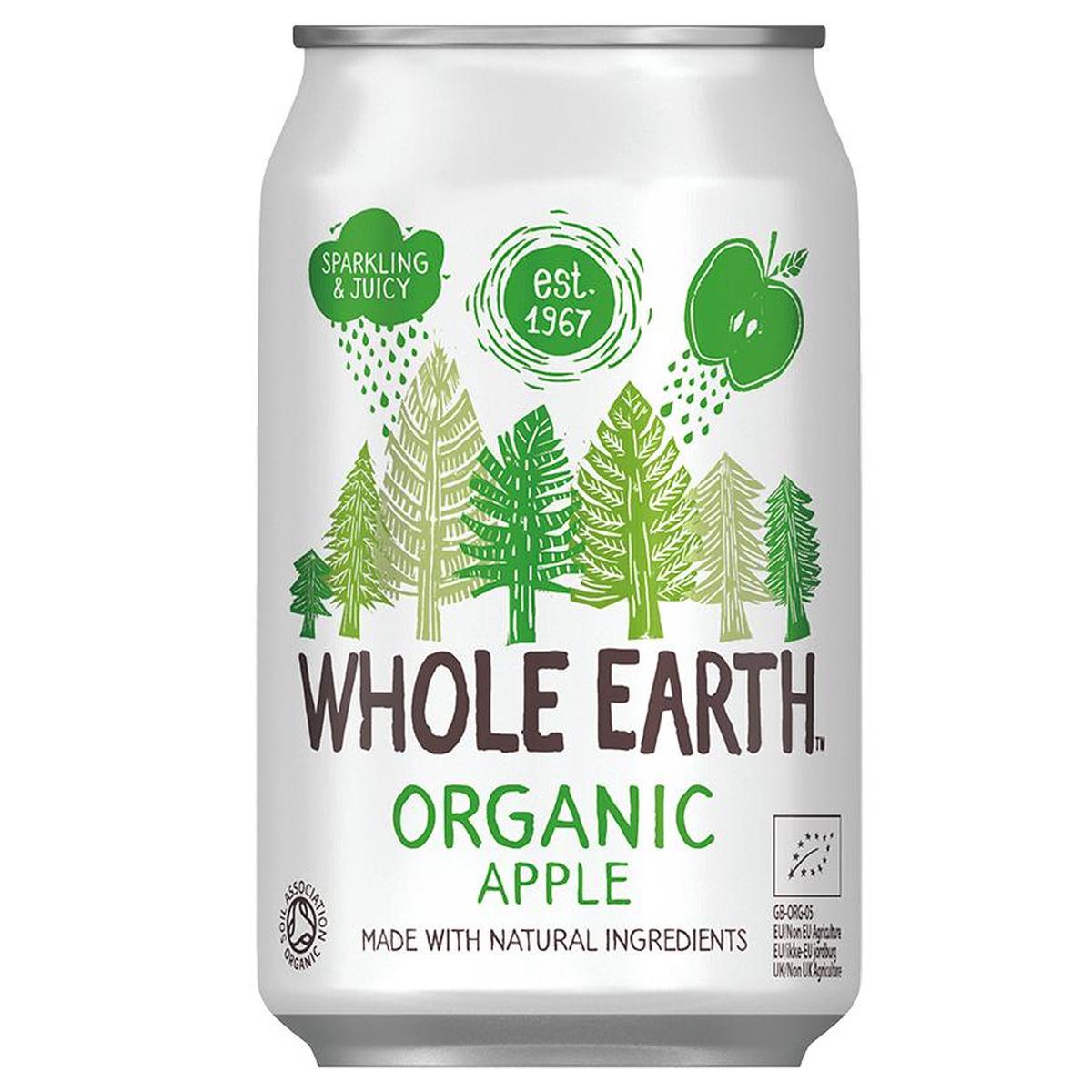 Pack x6 Refresco Bio Manzana, 330 ml. Whole Earth