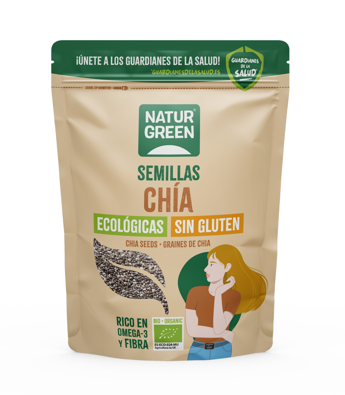 Nasiona chia Bio, NaturGreen, 500 g