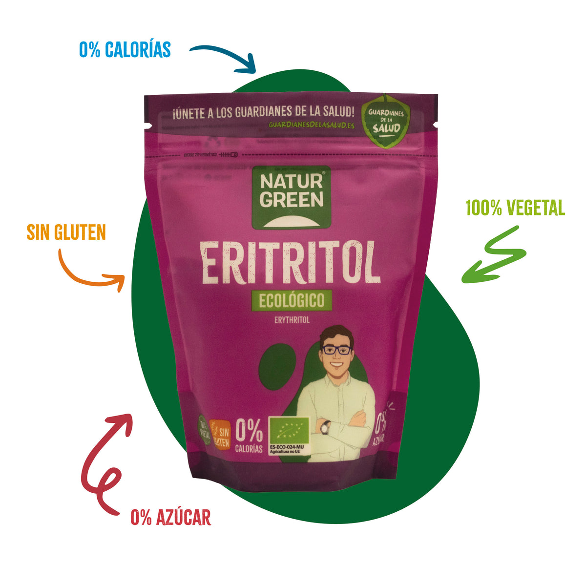 Ekologiczny erytrytol Naturgreen 500 g