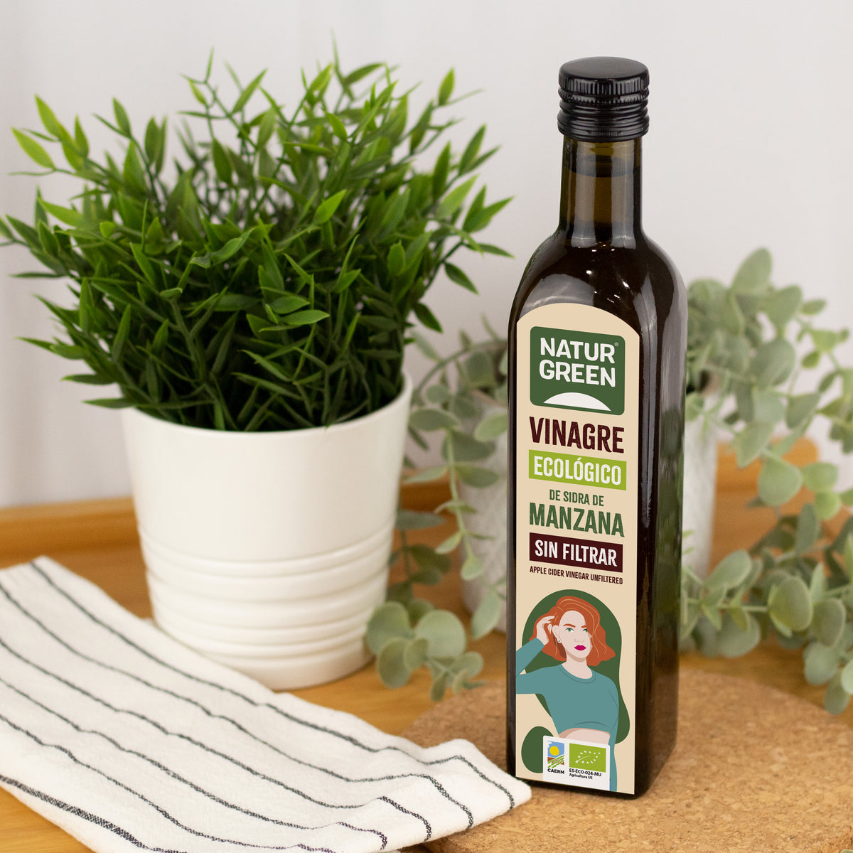Ocet jabłkowy bio niefiltrowany NaturGreen 500 ml