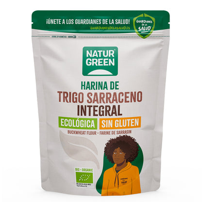 Opakowanie 2 x mąka pełnoziarnista z kaszy gryczanej bezglutenowa NaturGreen 500 g