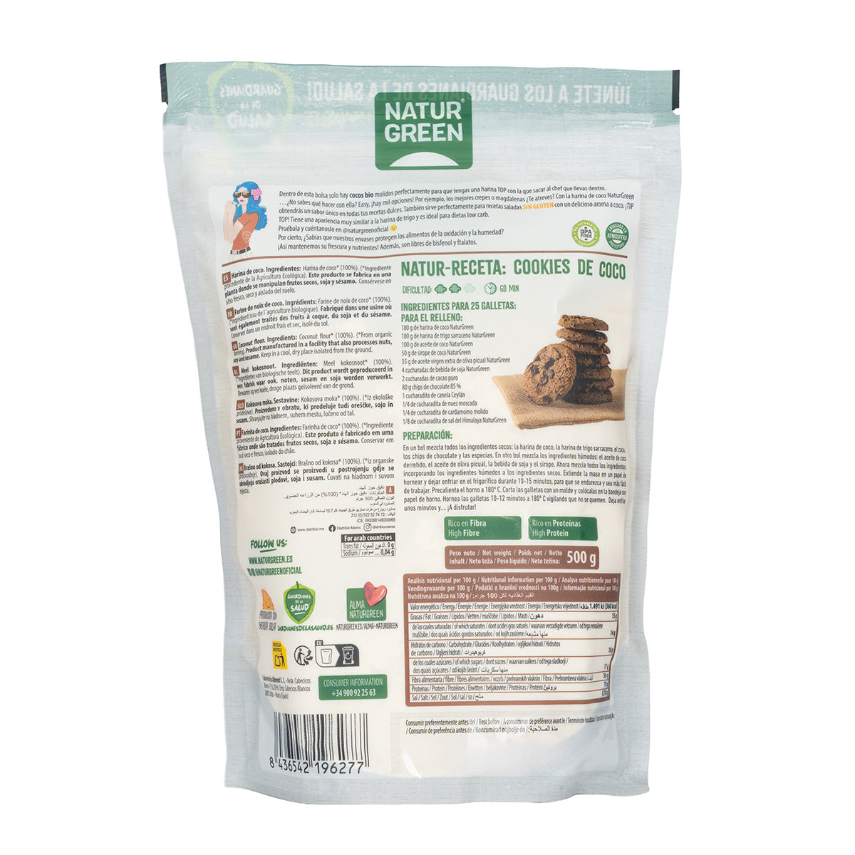 Mąka kokosowa bezglutenowa NaturGreen 500 g