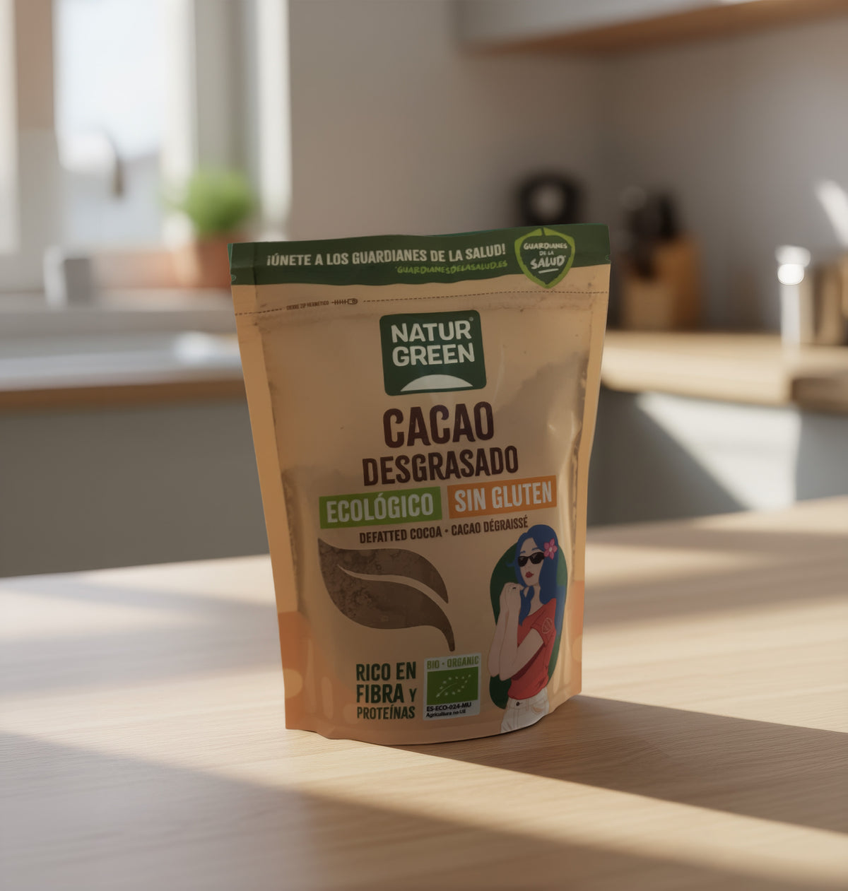Kakao odtłuszczone Bio Naturgreen 225 g