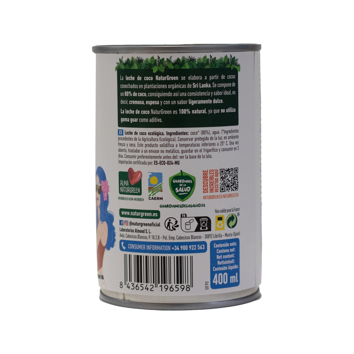 Mleko kokosowe Bio NaturGreen 400 g / 400 ml
