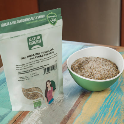 Różowa sól himalajska z ekologicznymi ziołami Naturgreen 250 g