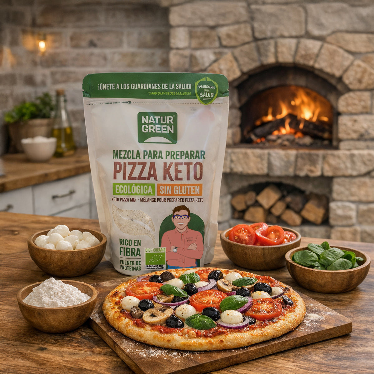 Mieszanka mąki do pizzy Keto NaturGreen 400 g
