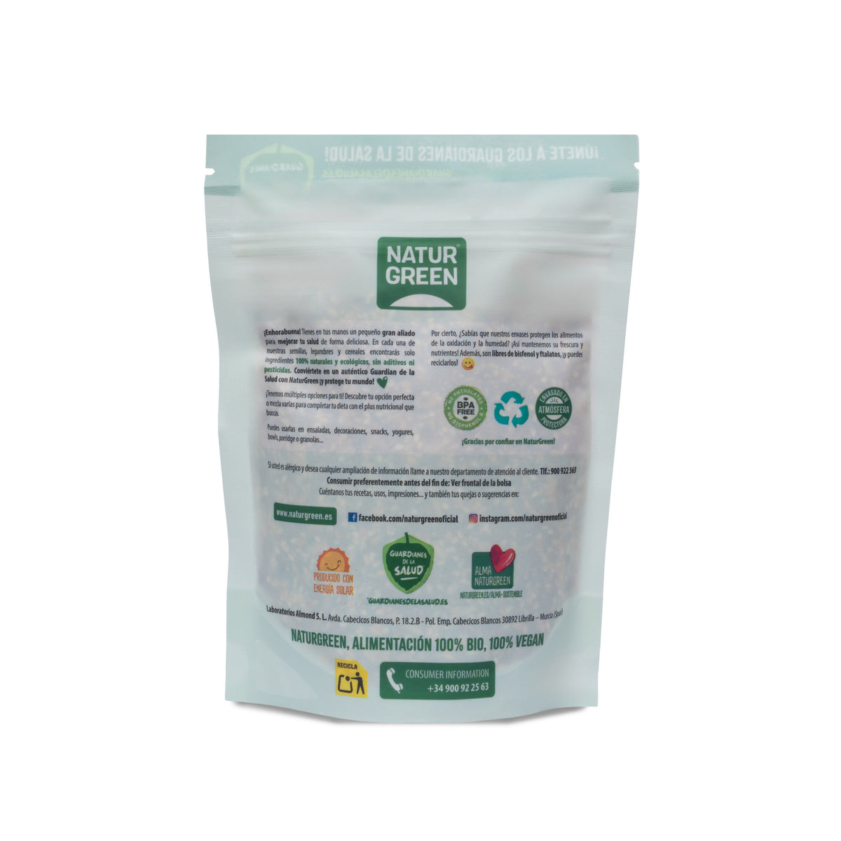 Mieszanka 6 nasion sałatki Goji i Chia Bio NaturGreen 225 g