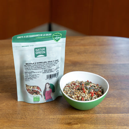Mieszanka 6 nasion sałatki Goji i Chia Bio NaturGreen 225 g