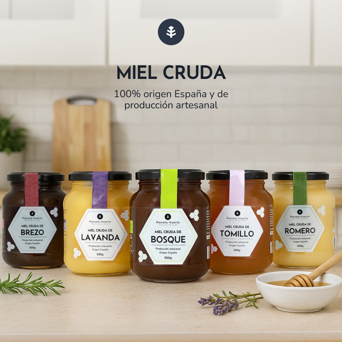 Miel Cruda de Brezo Planeta Huerto 500 gr