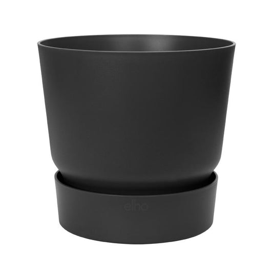 Macetero con plato integrado Greenville Elho Antracita 18 cm