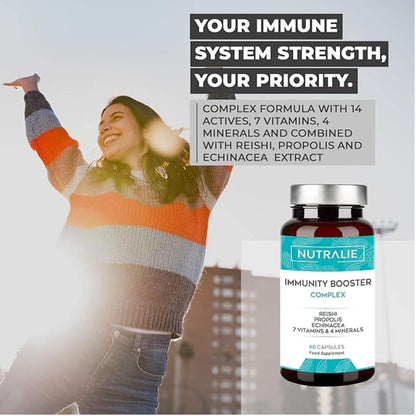 Nutralie Defensas Inmunitarias con Reishi + Propóleo + Equinacea 60 cápsulas