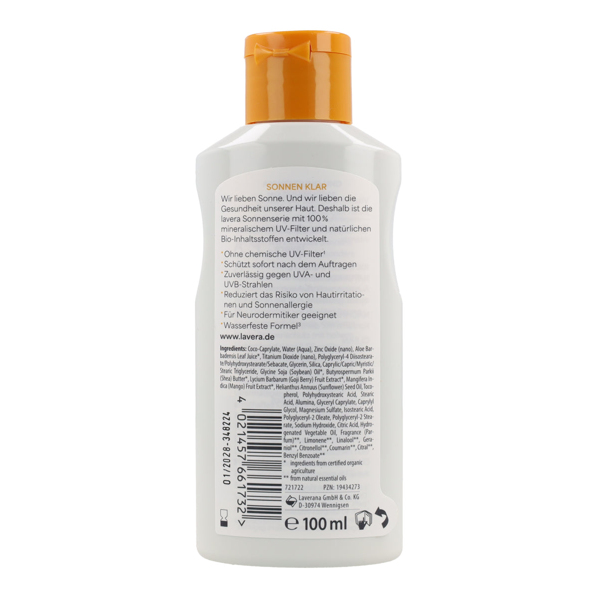 Balsam do opalania Sensitive SPF 30 Lavera 100 ml