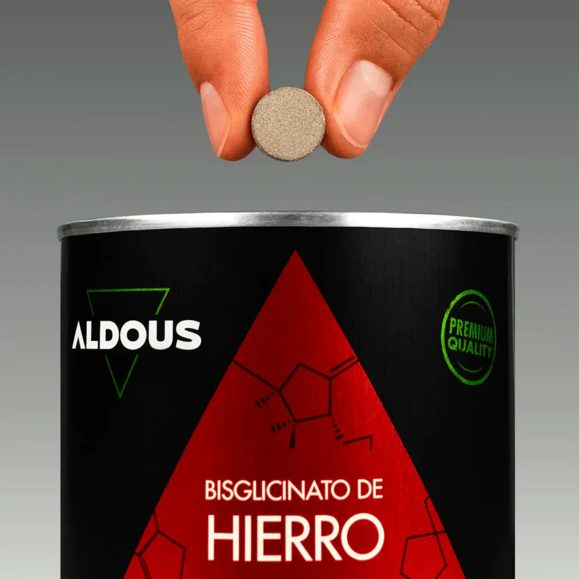 Hierro Suplemento 28 mg + Vitamina C, B12 y Acido Fólico Aldous Bio 400 Comprimidos