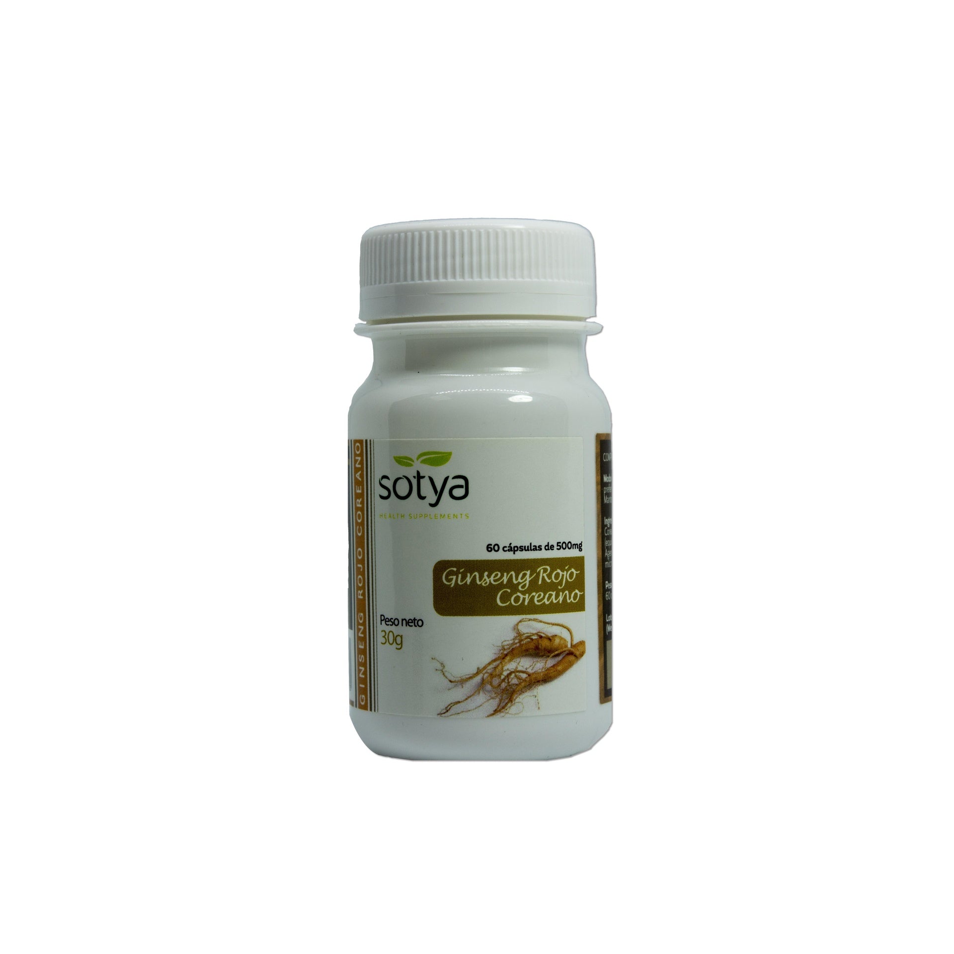 Ginseng Rojo Coreano  Sotya 60 Caps