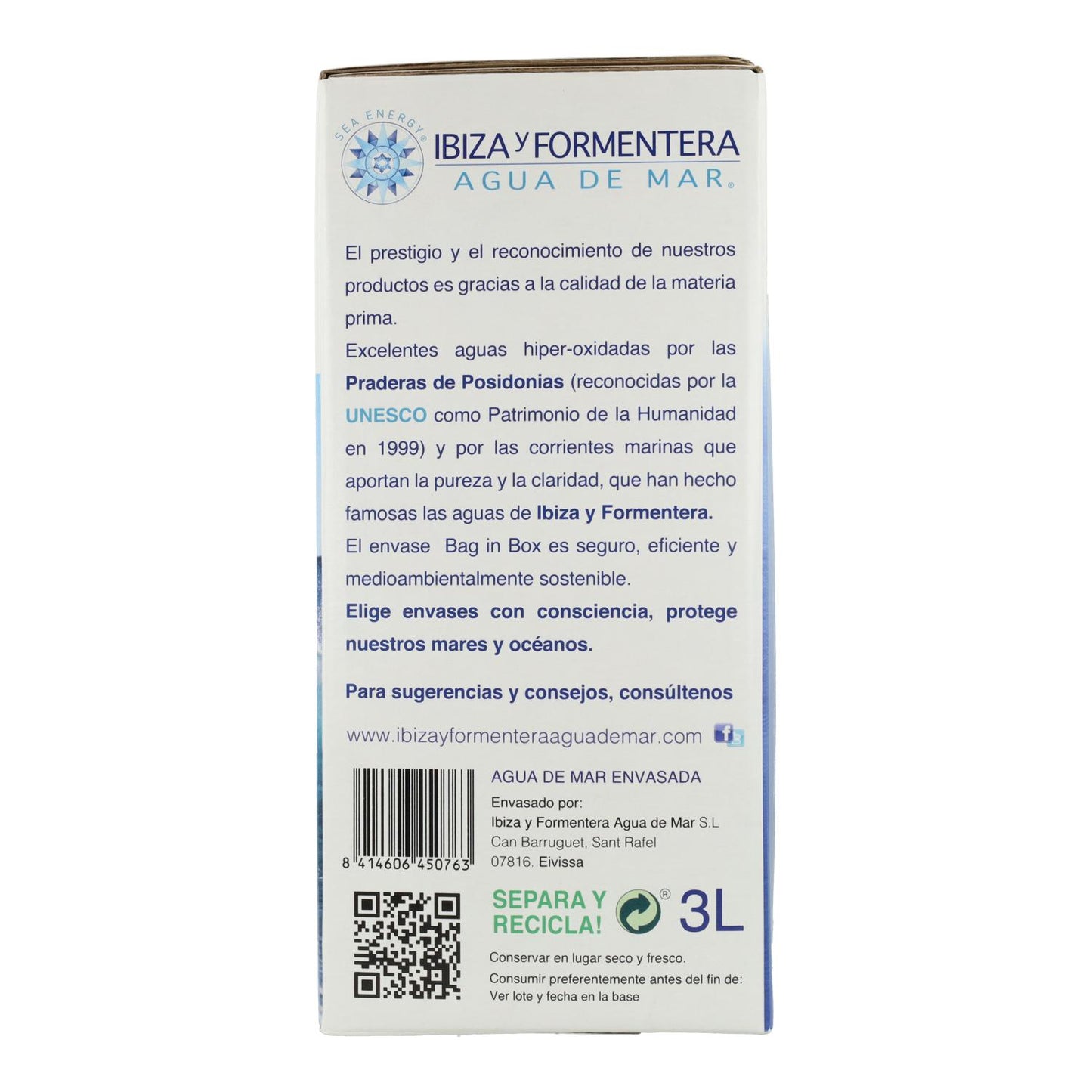 Agua De Mar Ibiza y Formentera Bag In Box 3 L