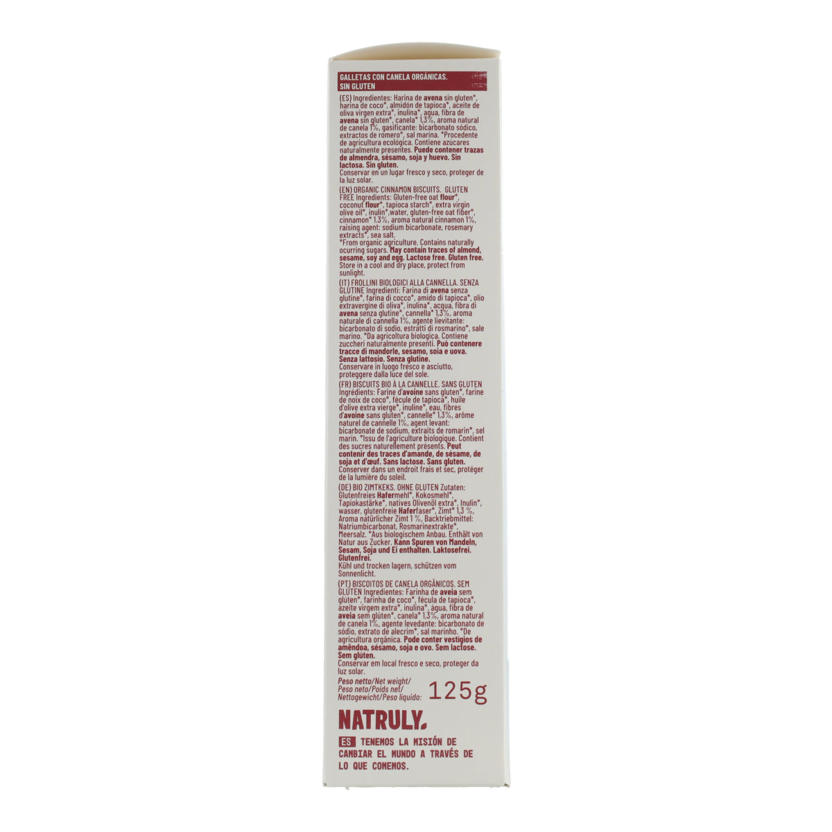 Ciasteczka BIO o smaku cynamonowym Natruly 125 g