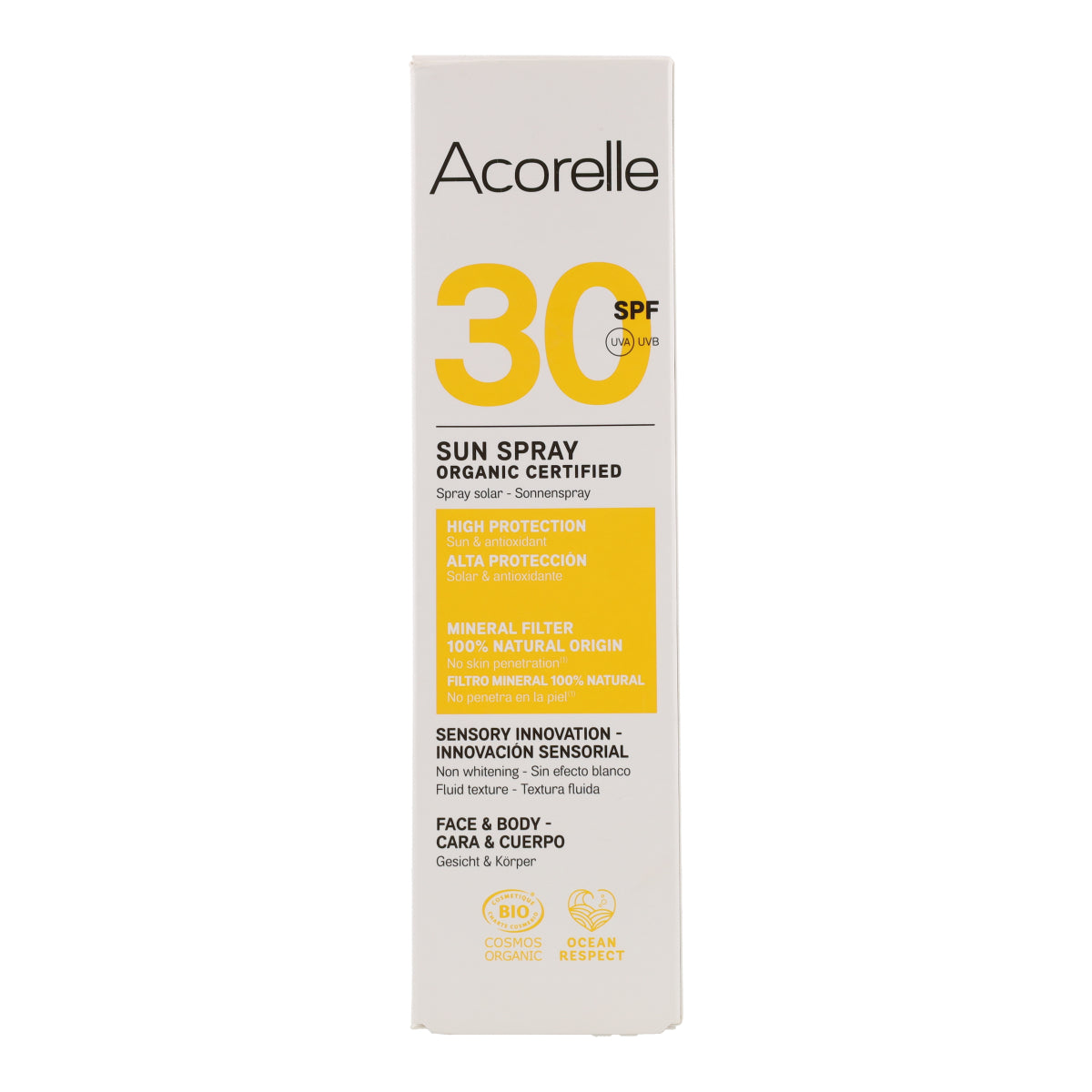 Spray przeciwsłoneczny SPF 30 Acorelle 100 ml