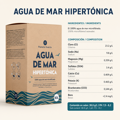 Planeta Huerto Hipertoniczna woda morska 20 L