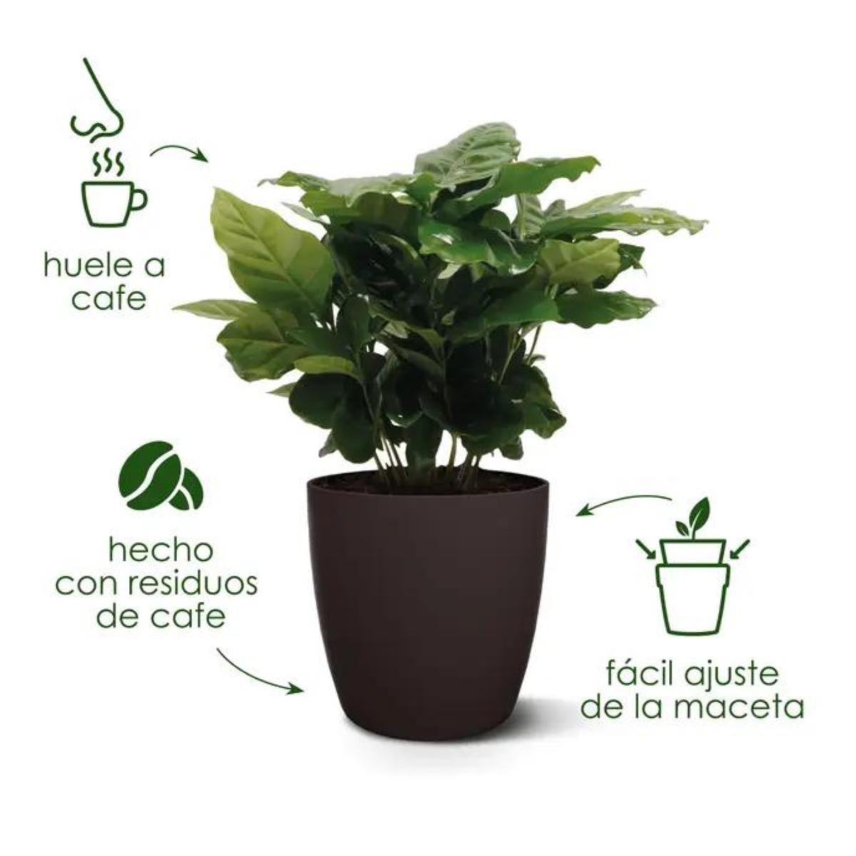 Macetero reciclado Coffee Collection Round Elho 18 cm