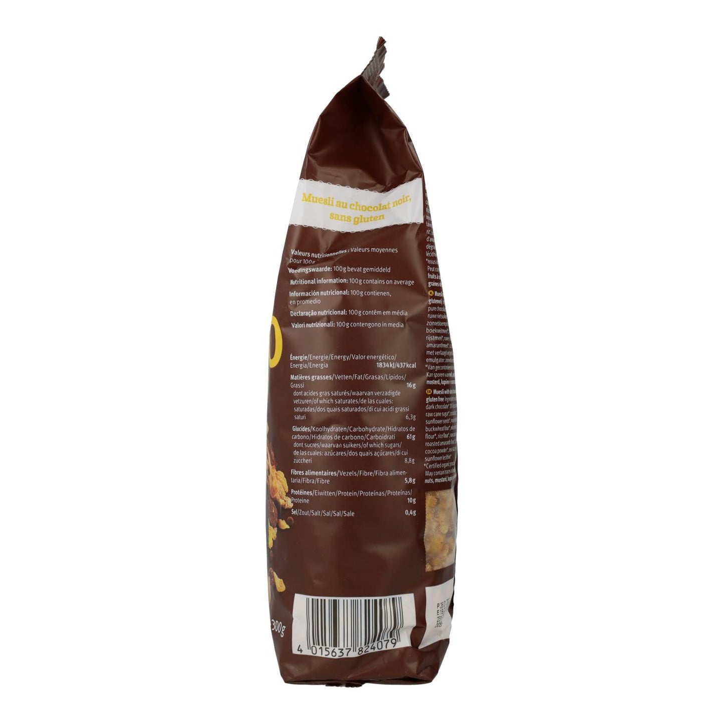 Muesli crujiente con Chocolate Negro Sin Gluten Bauckhof 300 g