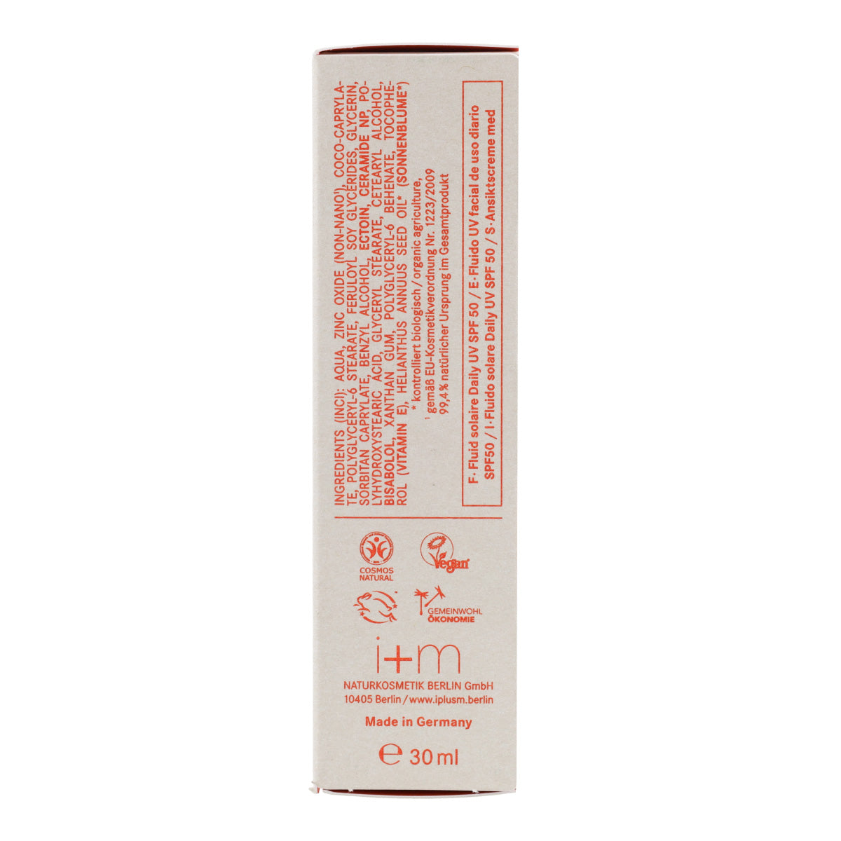 Fluid do codziennego stosowania na twarz UV SPF50 I+M 30 ml