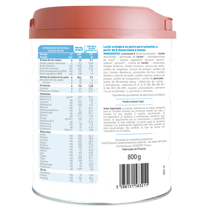 Pack 3 uds Leche Iniciación Primea 1 Babybio 800 g