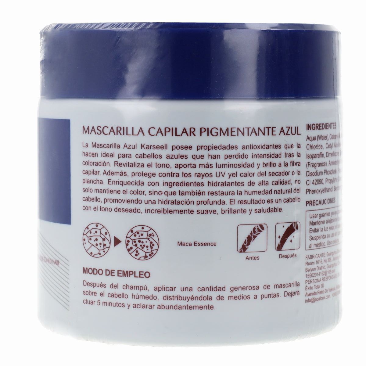 Mascarilla Pigmentante Azul Karseell 500 ml